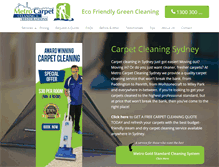 Tablet Screenshot of metrocarpetcleaning.com.au